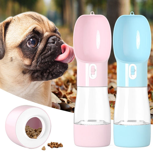 Portable Dog Water Bottle with Dispenser – Leak-Proof, for Walks & Travel