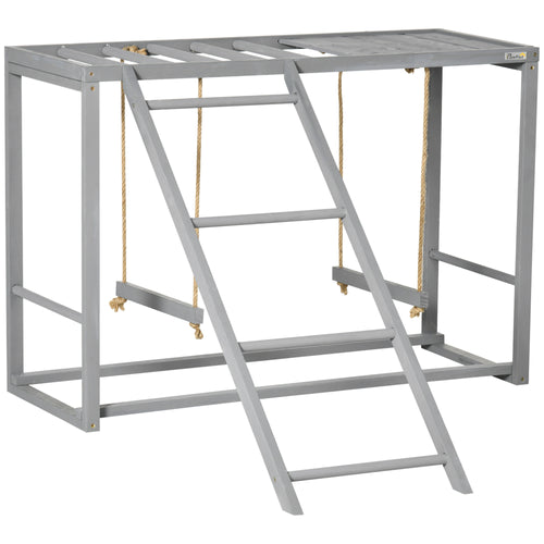 Wooden Chicken Coop Activity Gym – Swings, Perches & Ladder for 3–4 Birds